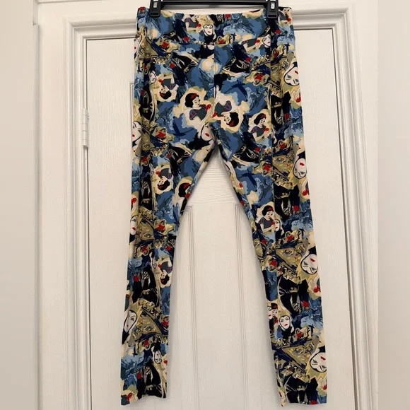LuLaRoe Leggings Character Hard to Find Face Print Multicolor-Size Tall & Curvey - Picture 2 of 8